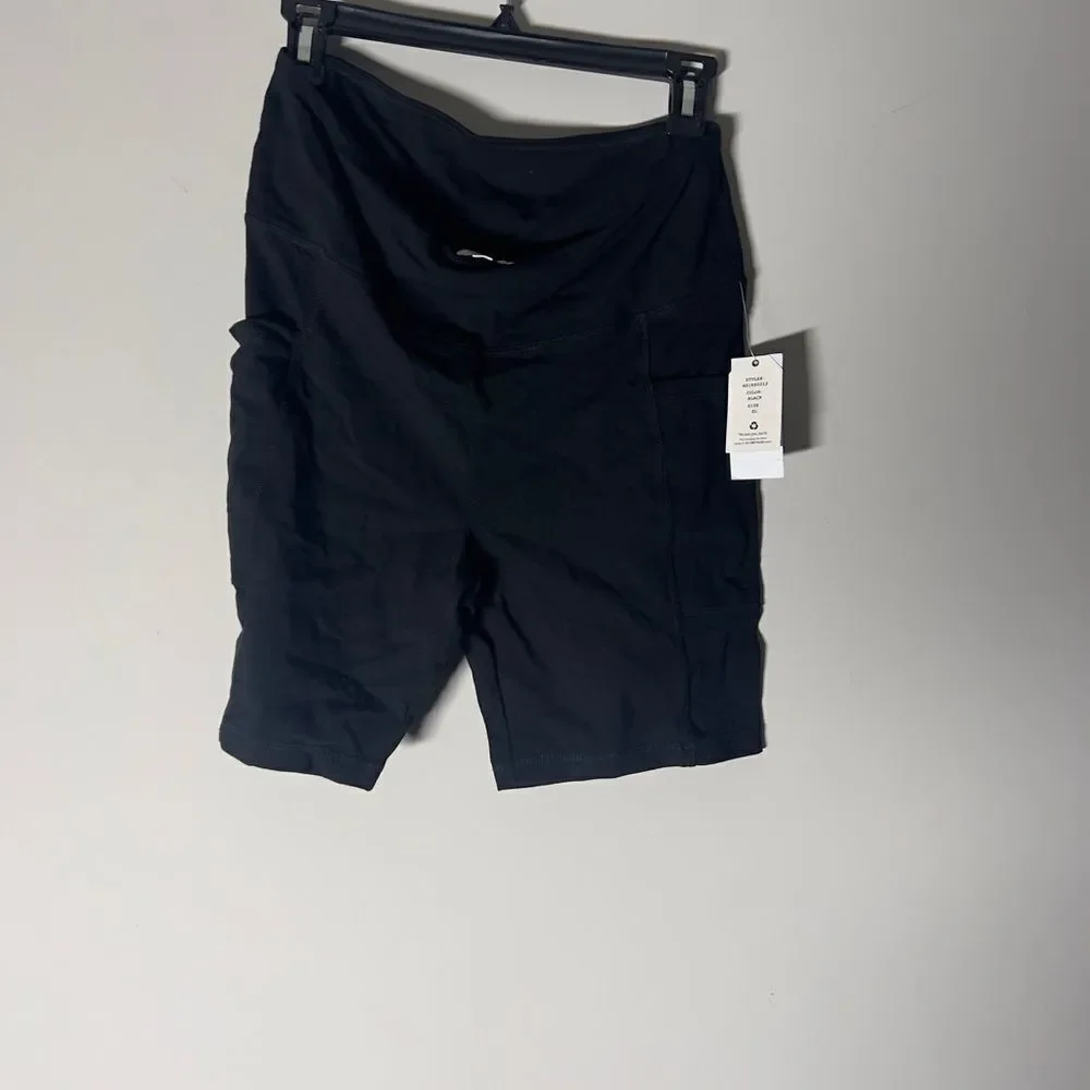 ROSE Juniors' Side Pocket Biker Shorts black size XL